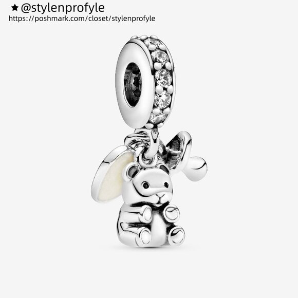 Pandora Baby Teddy Bear Dangle Charm - Picture 1 of 6